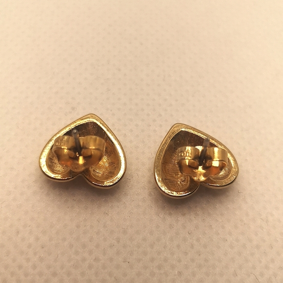 Vintage heart studs - Picture 4 of 4
